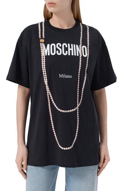 Хлопковая футболка MOSCHINO, арт. V0718/0541, фото 3