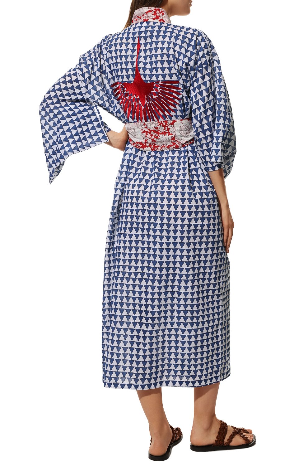 Хлопковое кимоно KLEED LOUNGEWEAR, арт. BLUE SAMBAR KIM0N0, фото 4