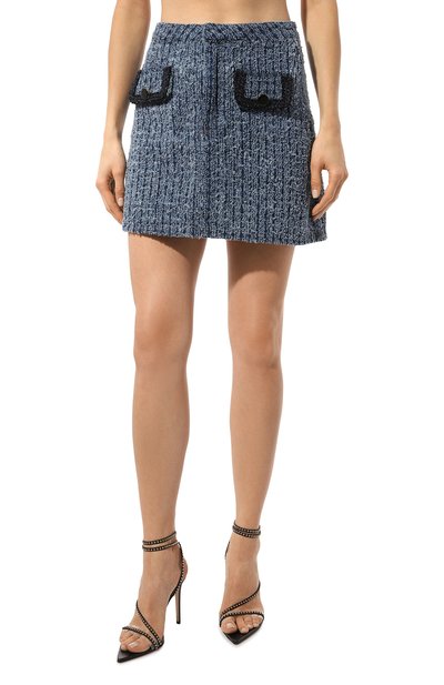 Джинсовая юбка SELF-PORTRAIT, арт. PF24-826SK-BL, фото 3