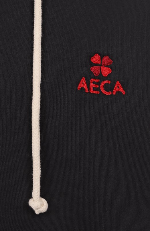 Хлопковая толстовка AECA WHITE AWCMFWBDTSZSO001C0.BLACK (M) Чёрный  AWCMFWBDTSZSO001C0.BLACK (M) Фото 6