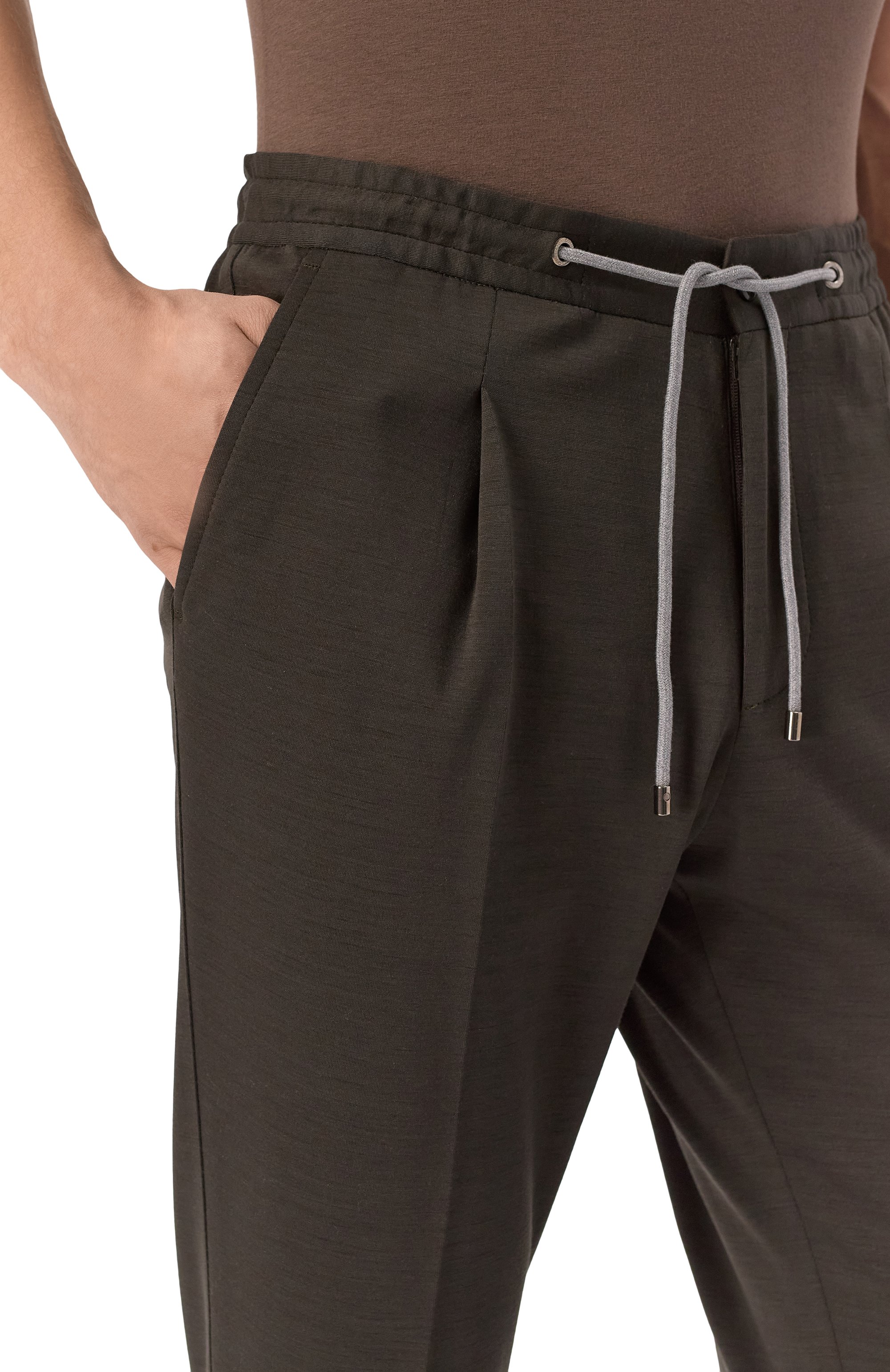 Брюки из шерсти и хлопка CORNELIANI, арт. 254L19-2518800, фото 5