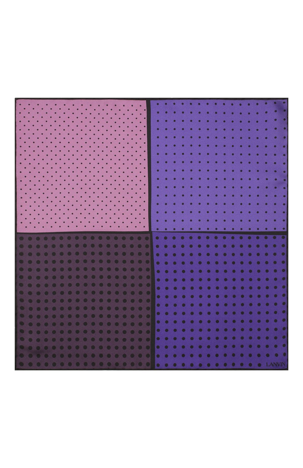 Шелковый платок LANVIN фиолетового цвета по цене 6515 руб., арт. 2906/HANDKERCHIEF, фото 3 Шелковый платок LANVIN, арт. 2906/HANDKERCHIEF, фото 3