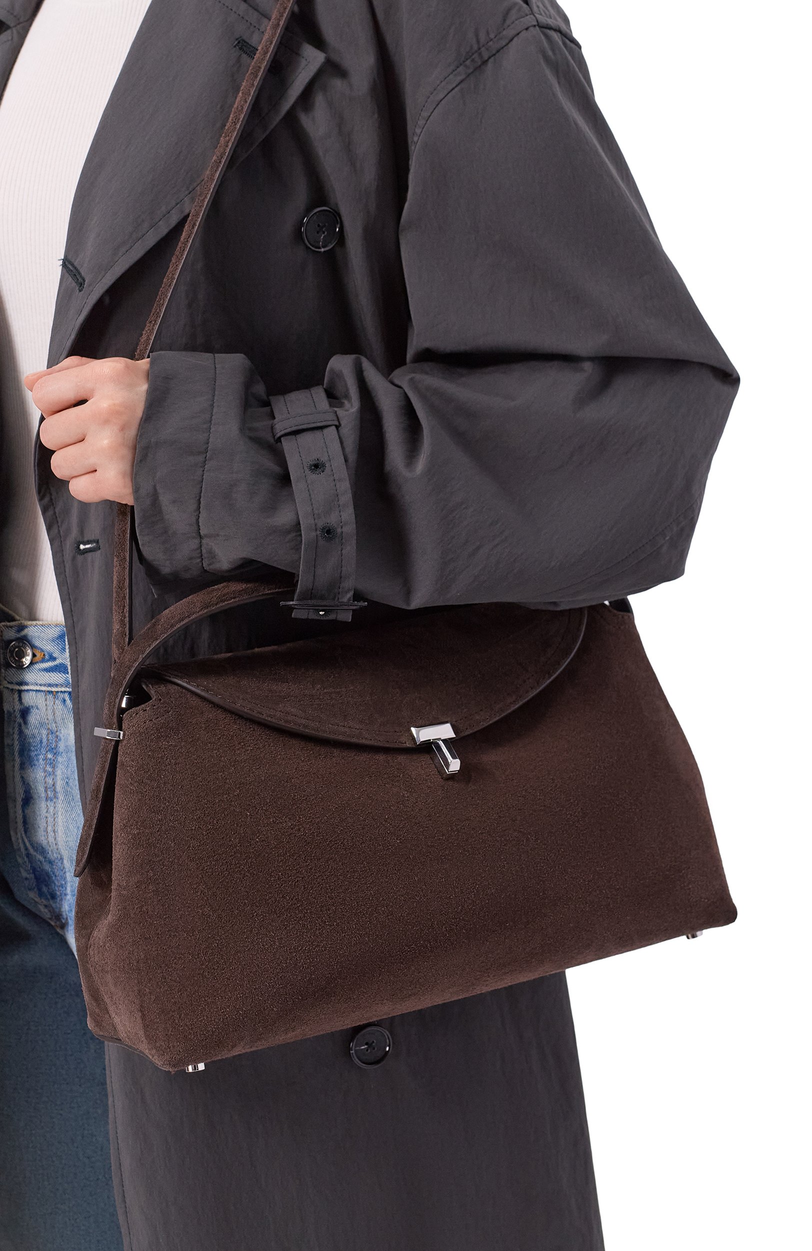 Сумка t-lock TOTEME темно-коричневого цвета по цене 163500 руб., арт. 241-WAL961-LE0004, фото 2 Сумка t-lock TOTEME, арт. 241-WAL961-LE0004, фото 2