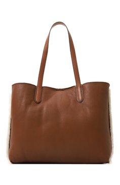 Женский сумка-шопер eliza MICHAEL MICHAEL KORS коричневого цвета, арт. 30H3GZAT4S | Фото 1 (Материал: Натуральная кожа; Материал сплава: Проставлено; Драгоценные камни: Проставлено; Размер: large)