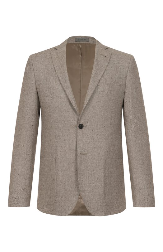 Пиджак из шелка и шерсти Corneliani 266002-2618264 Бежевый 266002-2618264