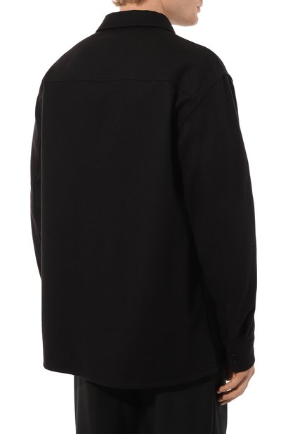 Шерстяная куртка-рубашка JIL SANDER черного цвета по цене 156000 руб., арт. J47DL0131/J40182, фото 4 Шерстяная куртка-рубашка JIL SANDER, арт. J47DL0131/J40182, фото 4
