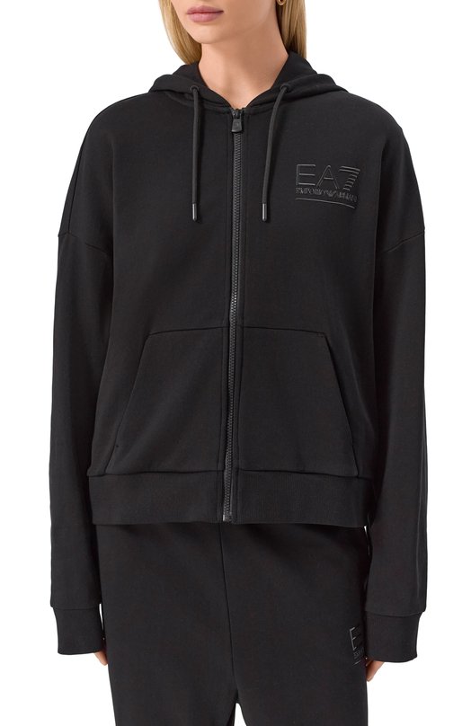 Хлопковый костюм EA7 7W000420/AF12473 Чёрный  7W000420/AF12473 Фото 2