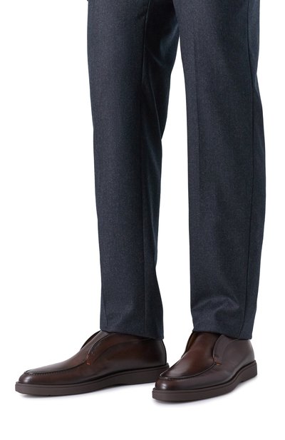 Кожаные ботинки detroit SANTONI темно-коричневого цвета по цене 106500 руб., арт. MGDG17823DKTGBYP, фото 3 Кожаные ботинки detroit SANTONI, арт. MGDG17823DKTGBYP, фото 3
