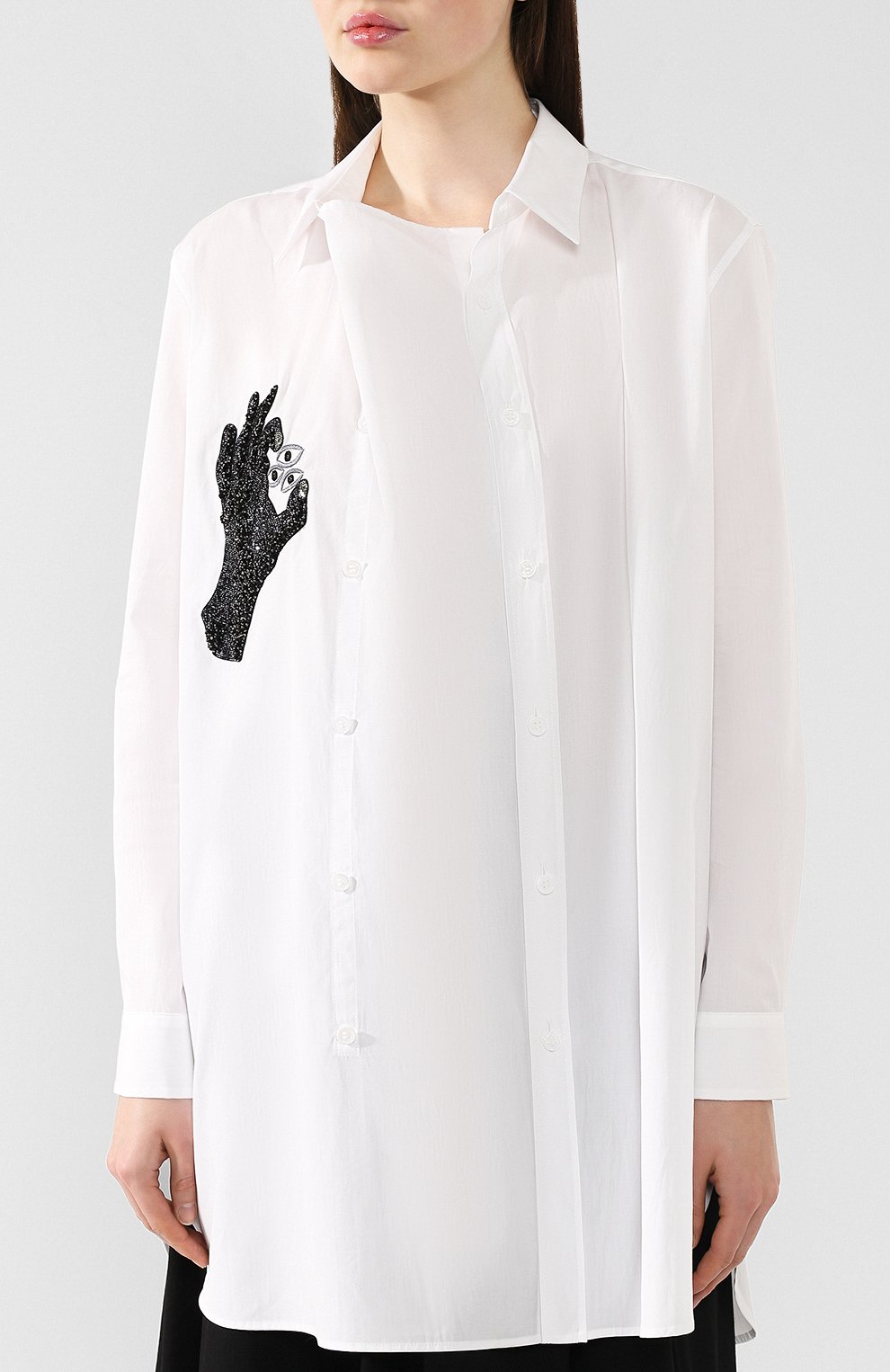 Хлопковая рубашка YOHJI YAMAMOTO, арт. YJ-B06-028, фото 6