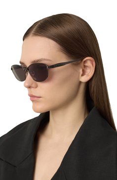 Женские солнцезащитные очки BALENCIAGA черного цвета, арт. BB0357SA 001 | Фото 2 (Нос: Не проставлено; Региональные ограничения белый список (Axapta Mercury): Не проставлено; Материал: Металл; Тип очков: С/з; Оптика Гендер: оптика-женское; Очки форма: Прямоугольные)