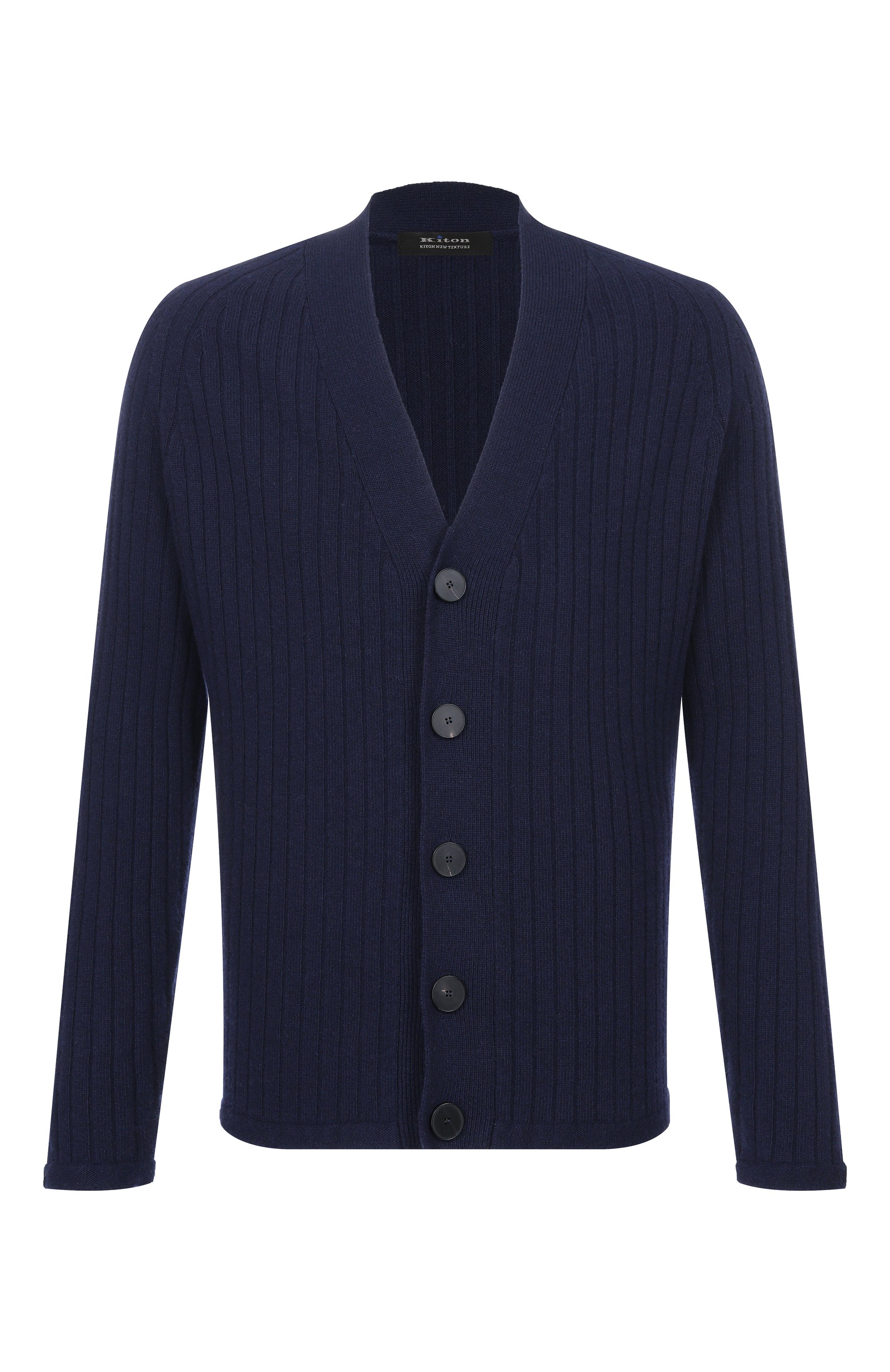 Шерстяной кардиган KITON темно-синего цвета по цене 172500 руб., арт. UMM065203, фото 1 Шерстяной кардиган KITON, арт. UMM065203, фото 1