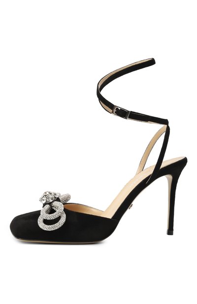 Замшевые туфли double bow 95 MACH & MACH, арт. FW25-S0943-95-SUE-BLK, фото 4