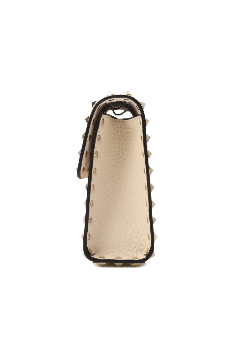 Женская сумка rockstud small VALENTINO кремового цвета, арт. 6W2B0181/VSF | Фото 4 (Размер: small; Материал: Натуральная кожа; Ремень/цепочка: На ремешке)