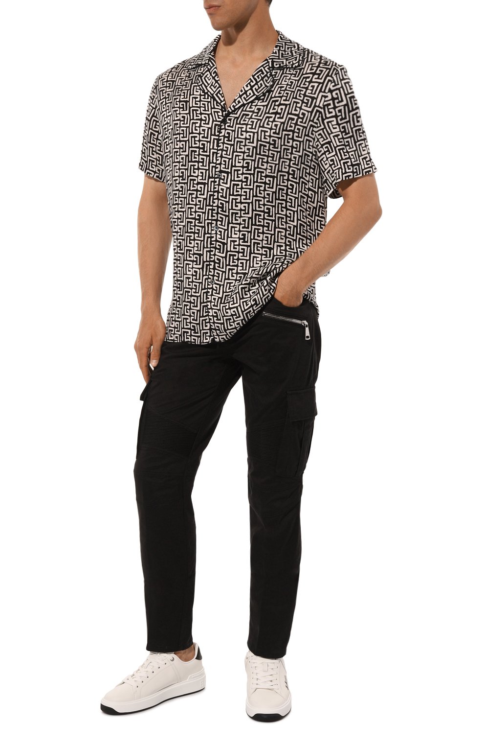 Кожаные кеды b-court BALMAIN, арт. DM1VI288/LTSG, фото 2