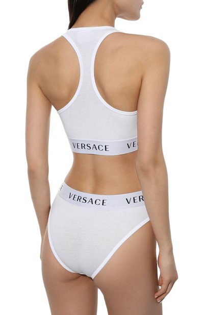 Хлопковый бра-топ VERSACE белого цвета по цене 5535 руб., арт. AUD04068/AC00058, фото 3 Хлопковый бра-топ VERSACE, арт. AUD04068/AC00058, фото 3