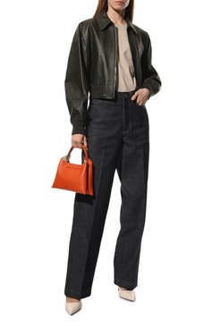 Женская сумка elieze mini REE PROJECTS оранжевого цвета, арт. AW22/ELIEMI1SC | Фото 7 (Размер: mini; Сумки-технические: Сумки top-handle; Ремень/цепочка: На ремешке; Материал: Натуральная кожа; Материал сплава: Проставлено; Драгоценные камни: Проставлено)