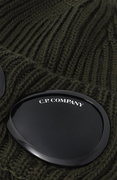 Шерстяная шапка C.P. COMPANY хаки цвета по цене 19700 руб., арт. RFCMAC742A005509A, фото 3 Шерстяная шапка C.P. COMPANY, арт. RFCMAC742A005509A, фото 3