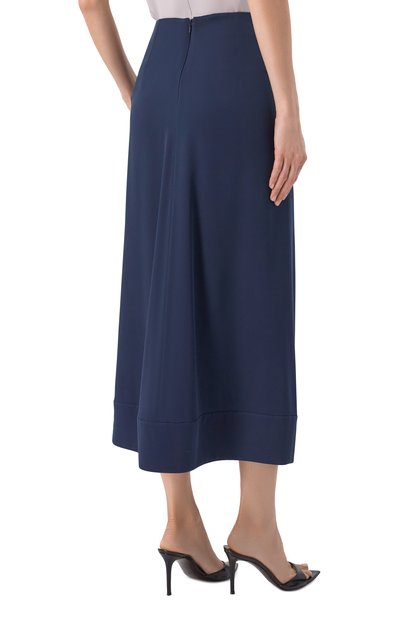 Шелковая юбка GIORGIO ARMANI темно-синего цвета по цене 358000 руб., арт. GW003450/TE10814, фото 4 Шелковая юбка GIORGIO ARMANI, арт. GW003450/TE10814, фото 4