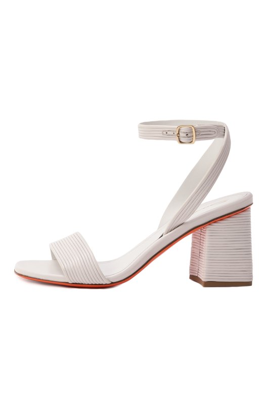 Кожаные босоножки Santoni WHVG71550HM7T0NL Белый  WHVG71550HM7T0NL Фото 4