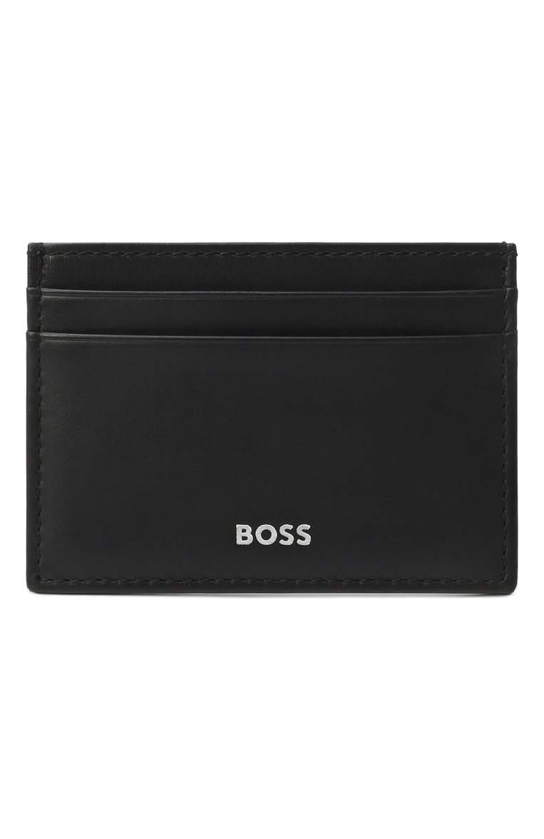Мужской кожаный футляр для кредитных карт BOSS черного цвета, арт. 50546166 | Фото 1 (Нос: Не проставлено; Материал: Натуральная кожа)