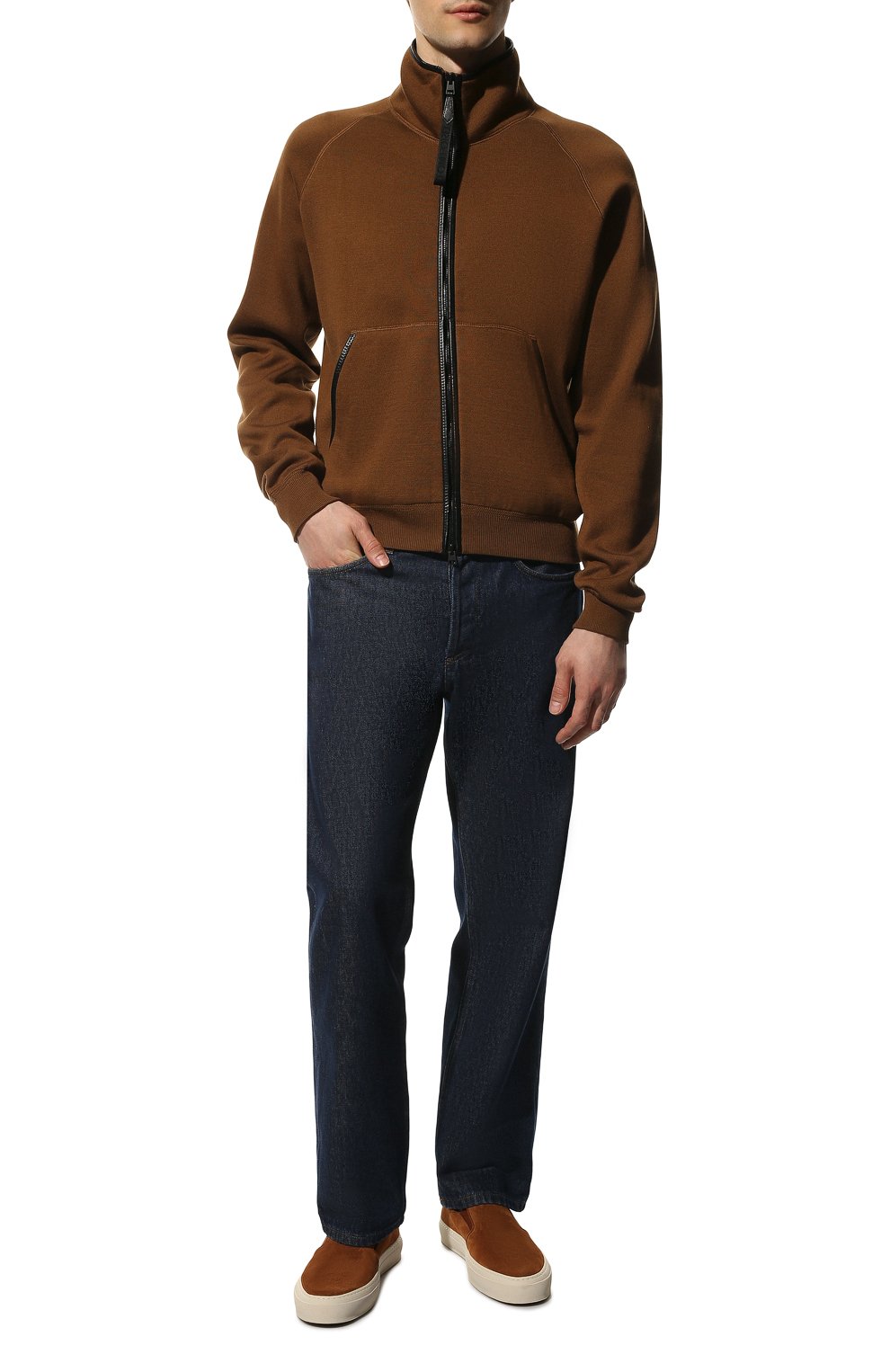 Кардиган из хлопка и кашемира TOM FORD коричневого цвета по цене 268500 руб., арт. BYF22/TFKG54, фото 2 Кардиган из хлопка и кашемира TOM FORD, арт. BYF22/TFKG54, фото 2