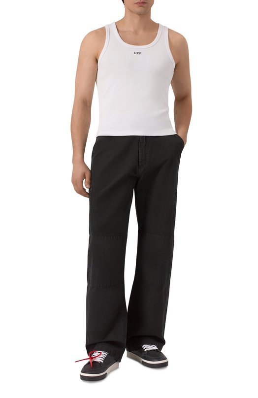 Кожаные кеды Vulcanized Off-White 0MIA293C99LEA002 Чёрный  0MIA293C99LEA002 Фото 2