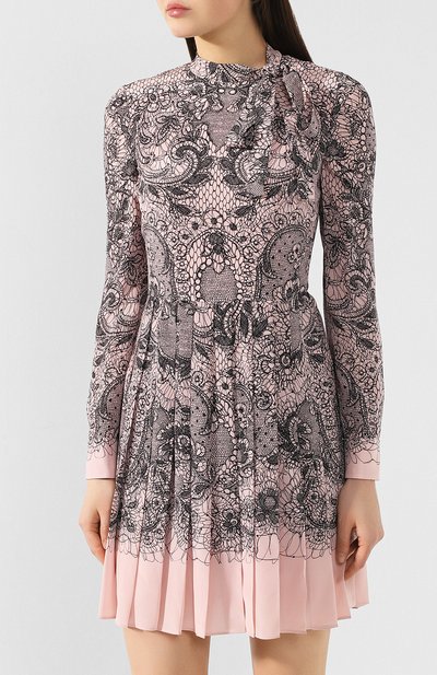 Шелковое платье VALENTINO розового цвета по цене 450500 руб., арт. SB3VAP104P9, фото 3 Шелковое платье VALENTINO, арт. SB3VAP104P9, фото 3