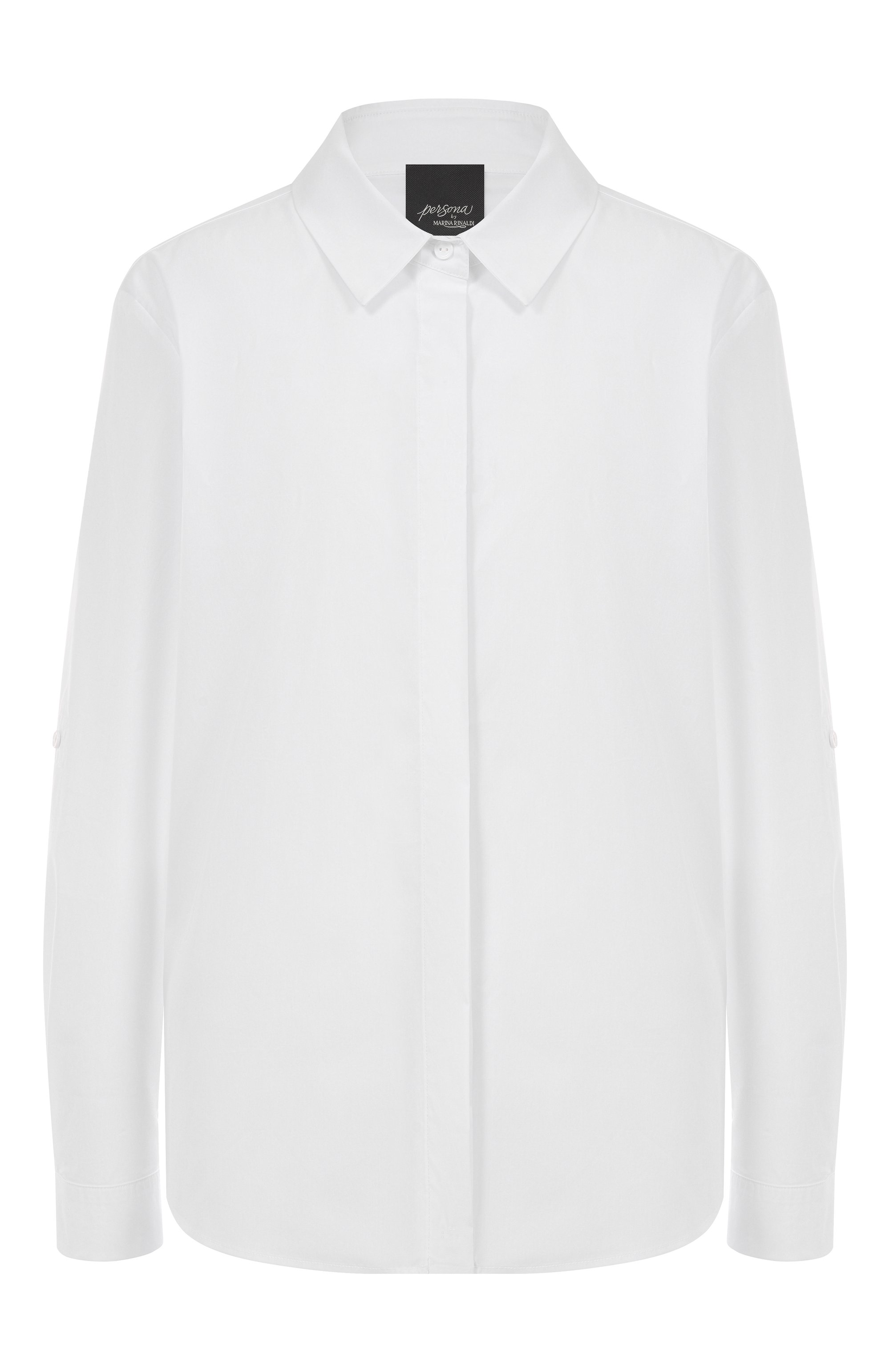 Хлопковая рубашка PERSONA BY MARINA RINALDI, арт. CITRAT0, фото 1