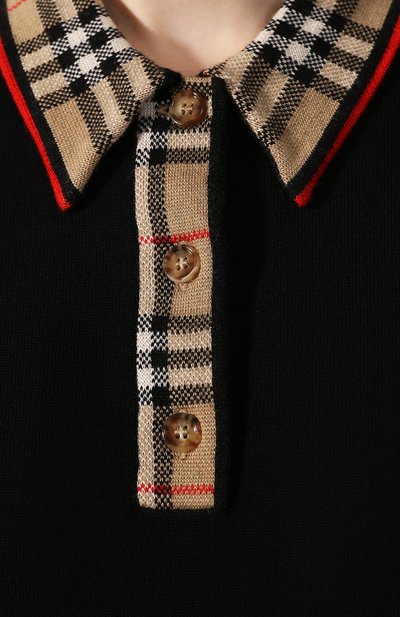 Шерстяное поло BURBERRY черного цвета по цене 64100 руб., арт. 8024766, фото 5 Шерстяное поло BURBERRY, арт. 8024766, фото 5