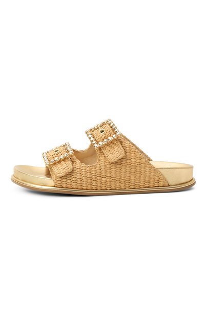 Шлепанцы poolside из рафии LE SILLA бежевого цвета по цене 75300 руб., арт. 3770B040MTPPMA0, фото 4 Шлепанцы poolside из рафии LE SILLA, арт. 3770B040MTPPMA0, фото 4