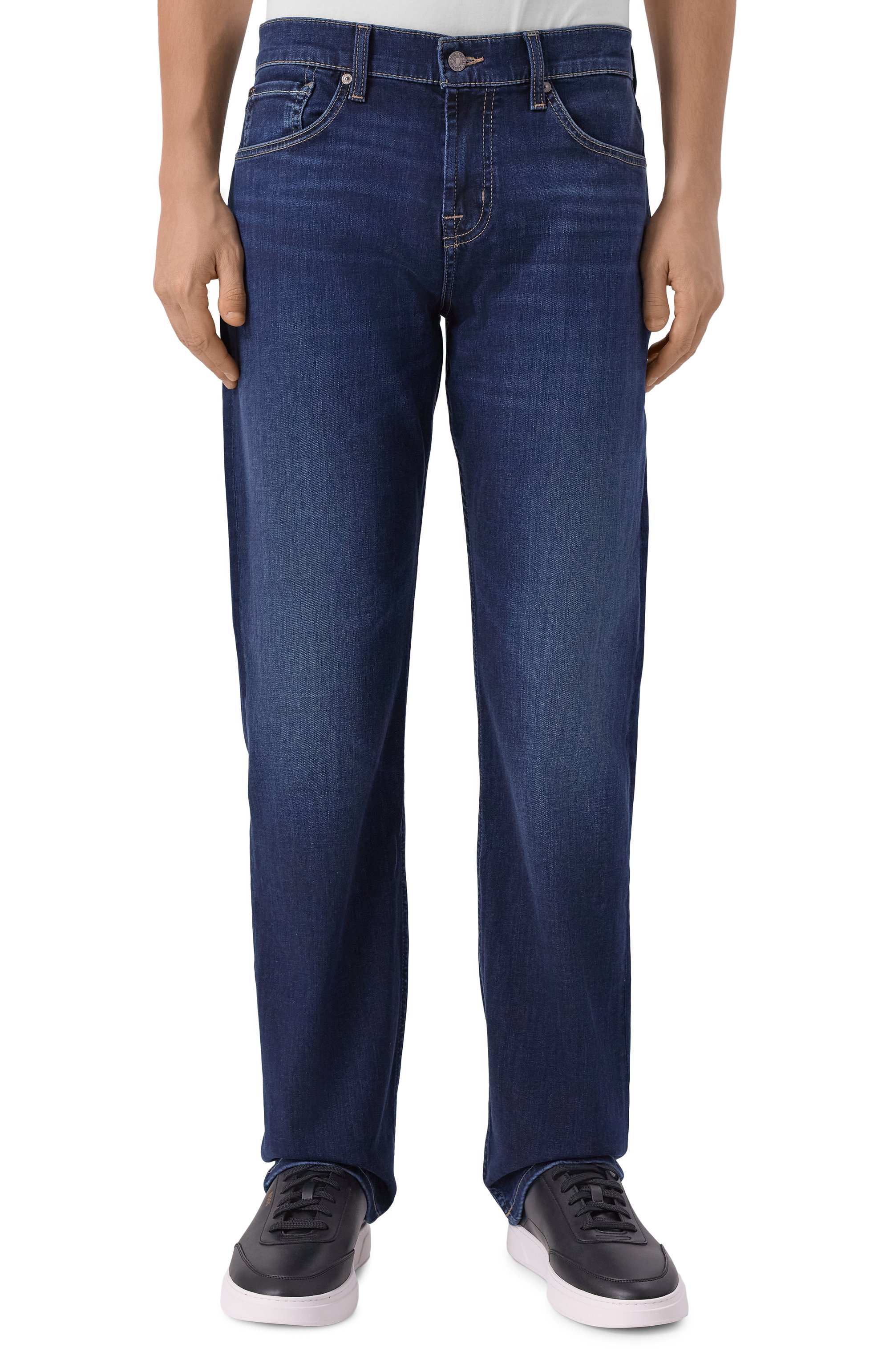 Джинсы standard 7 FOR ALL MANKIND темно-синего цвета по цене 31550 руб., арт. 7TE10B80-1C4, фото 3 Джинсы standard 7 FOR ALL MANKIND, арт. 7TE10B80-1C4, фото 3