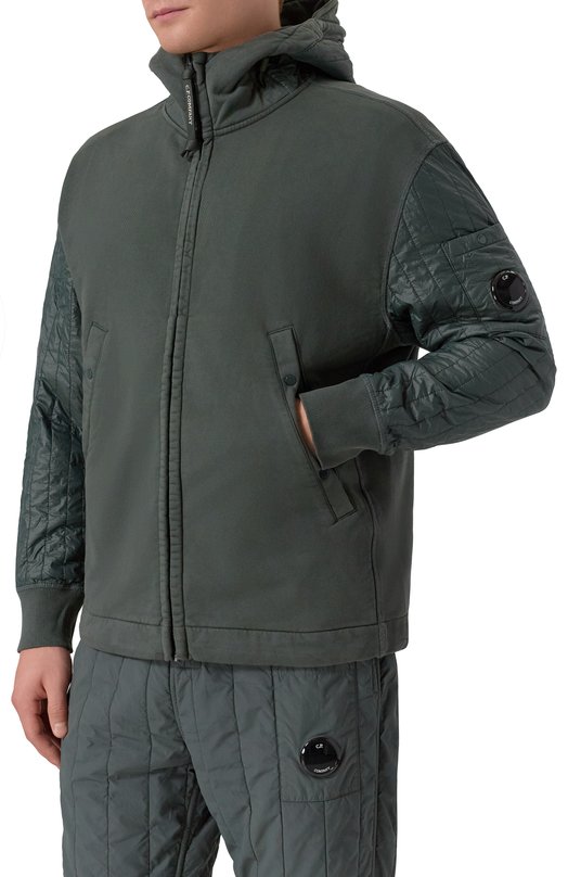 Комбинированная толстовка C.P. Company 19CMSS054A005835M Зелёный  19CMSS054A005835M Фото 3