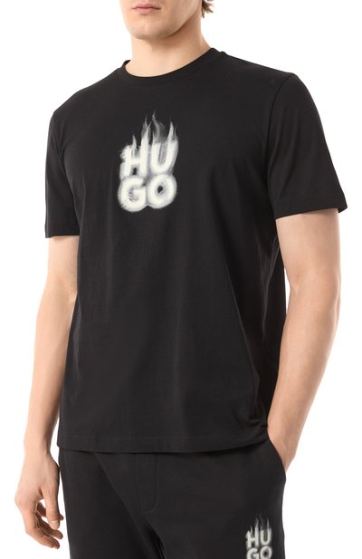 Хлопковая футболка HUGO, арт. 50535363, фото 3