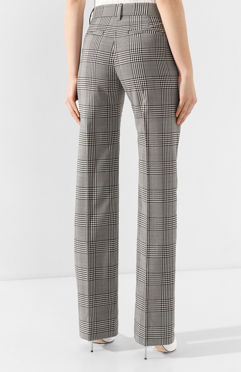 Шерстяные брюки MSGM серого цвета по цене 38650 руб., арт. 2841MDP92 207119, фото 4 Шерстяные брюки MSGM, арт. 2841MDP92 207119, фото 4