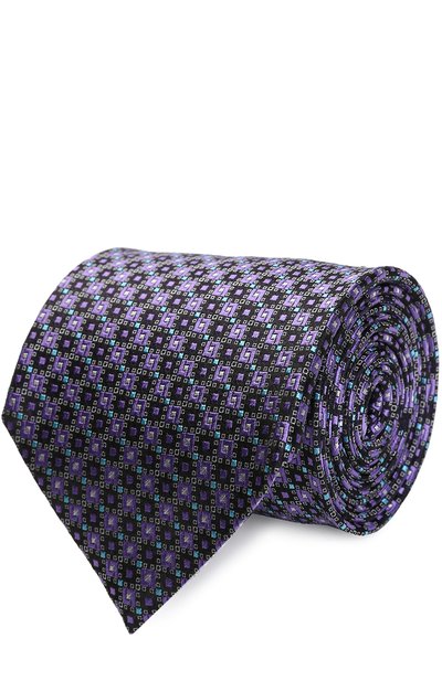 Мужской шелковый галстук с узоро м ZEGNA, арт. Z2E08/1XW