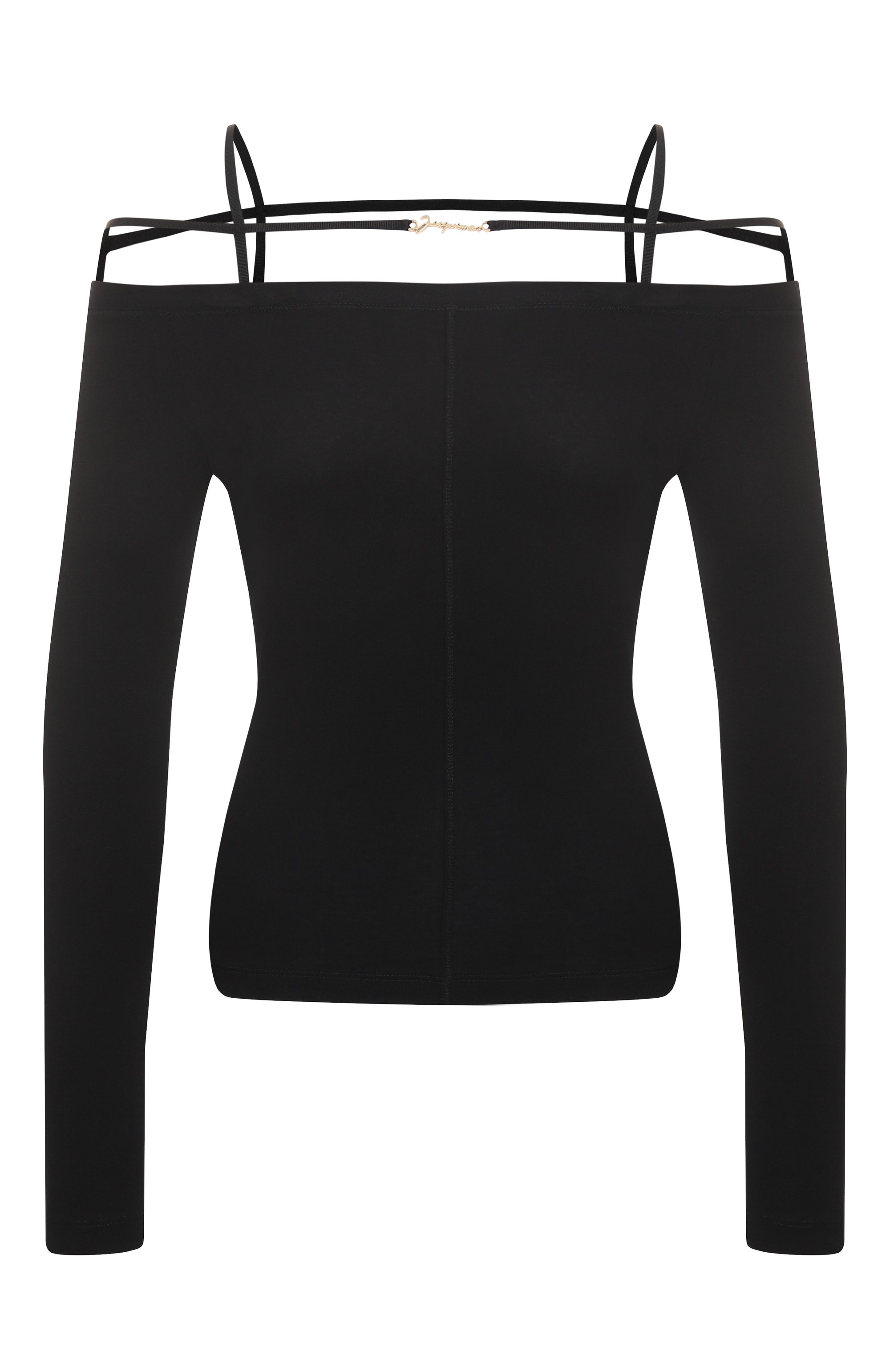 Хлопковый топ JACQUEMUS черного цвета по цене 31500 руб., арт. 23H233JS165, фото 1 Хлопковый топ JACQUEMUS, арт. 23H233JS165, фото 1