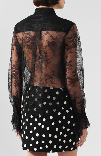 Кружевная блузка PHILOSOPHY DI LORENZO SERAFINI черного цвета по цене 45500 руб., арт. A0207/5719, фото 4 Кружевная блузка PHILOSOPHY DI LORENZO SERAFINI, арт. A0207/5719, фото 4
