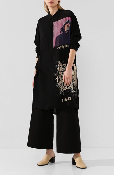 Рубашка из вискозы YOHJI YAMAMOTO черного цвета по цене 79950 руб., арт. NN-B86-821, фото 2 Рубашка из вискозы YOHJI YAMAMOTO, арт. NN-B86-821, фото 2