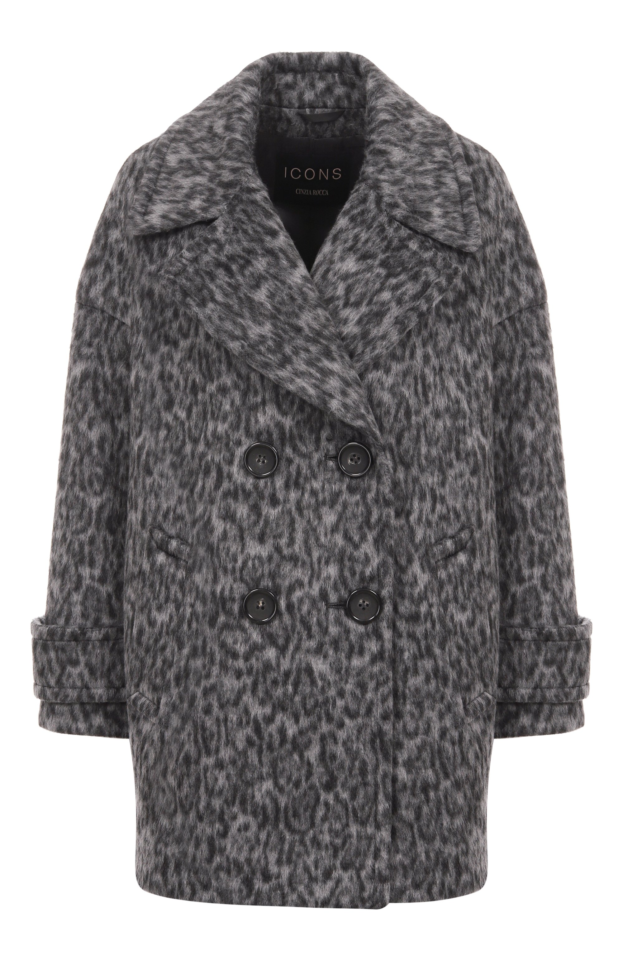 Пальто CINZIA ROCCA серого цвета по цене 72600 руб., арт. UR28001/E3, фото 1 Пальто CINZIA ROCCA, арт. UR28001/E3, фото 1