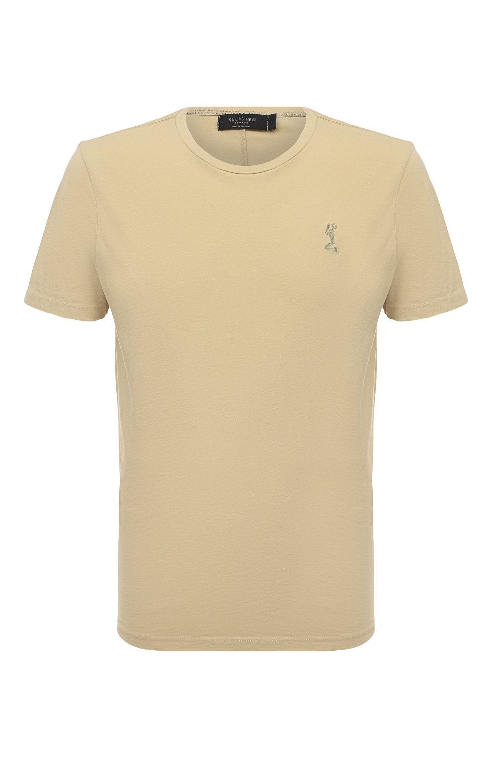Хлопковая футболка RELIGION бежевого цвета по цене 5195 руб., арт. 12PBDN03, фото 1 Хлопковая футболка RELIGION, арт. 12PBDN03, фото 1