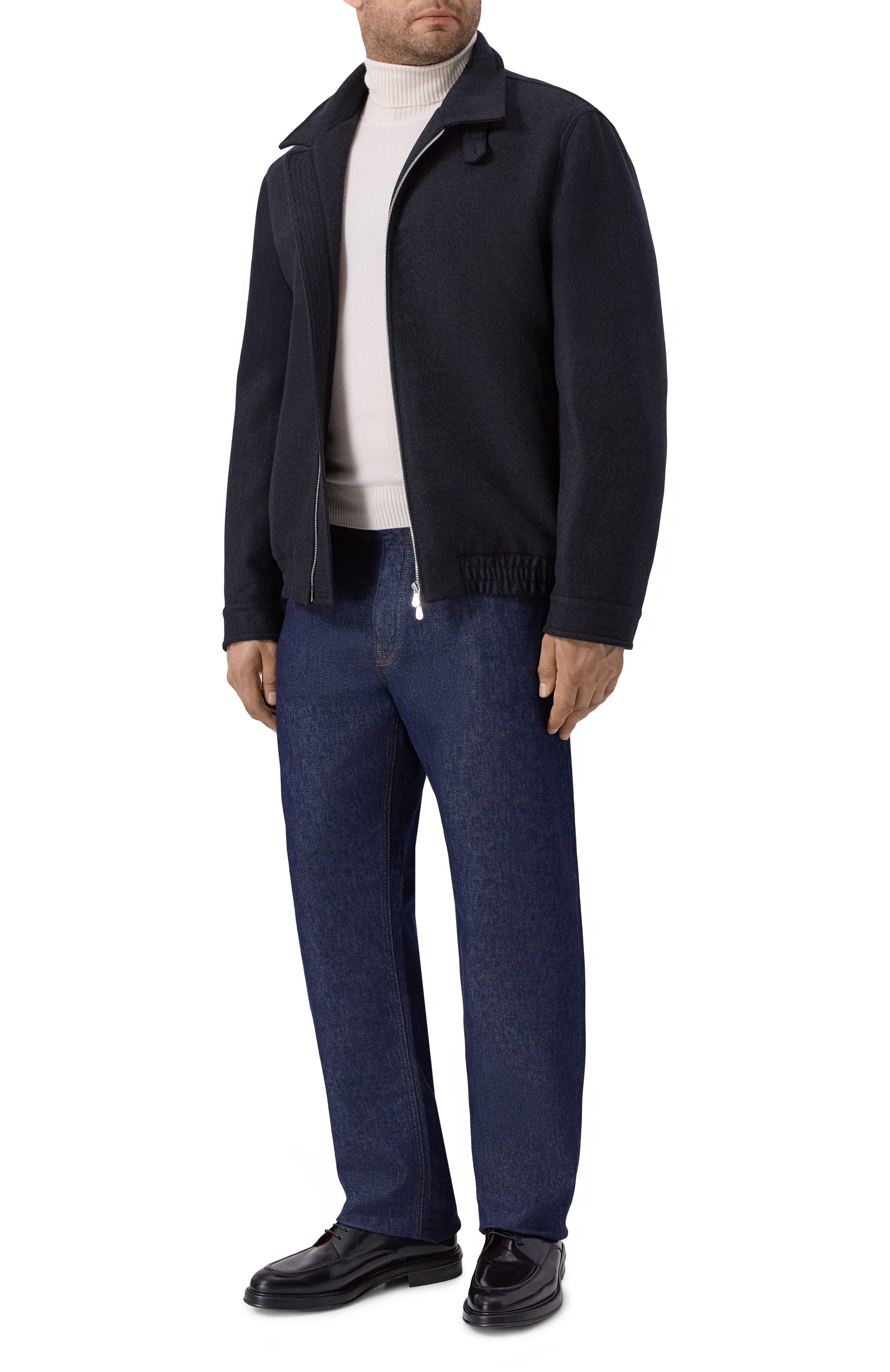 Шерстяной бомбер BRUNELLO CUCINELLI черного цвета по цене 533000 руб., арт. MY4966379, фото 2 Шерстяной бомбер BRUNELLO CUCINELLI, арт. MY4966379, фото 2