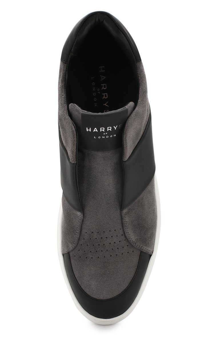 Мужские кожаные кеды bolt 2 HARRYS OF LONDON серого цвета, арт. B0LT 2 N0BLE SUEDE/TECH LEATHER | Фото 5 (Материал внутренний: Натуральная кожа; Подошва: Массивная; Материал утеплителя: Без утеплителя; Стили: Классический; Драгоценные камни: Проставлено; Материал сплава: Проставлено; Материал внешний: Натуральная кожа; Кросс-КТ: Низкие; Автоматизация Diginetica: Не назначено)