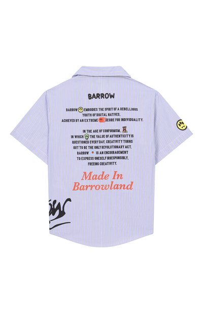 Хлопковая рубашка BARROW голубого цвета по цене 15100 руб., арт. S6BKJUSI051, фото 2 Хлопковая рубашка BARROW, арт. S6BKJUSI051, фото 2