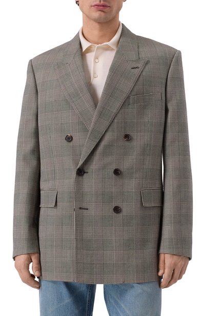 Шерстяной пиджак SAINT LAURENT, арт. 816394/Y2L41, фото 3