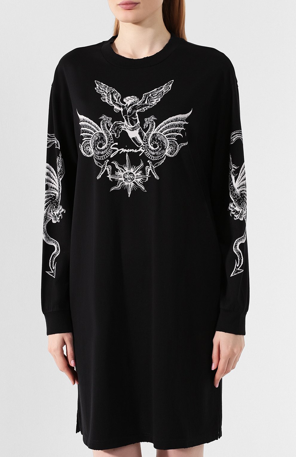 Хлопковое платье GIVENCHY черного цвета по цене 38200 руб., арт. BW20DG3Z27, фото 3 Хлопковое платье GIVENCHY, арт. BW20DG3Z27, фото 3