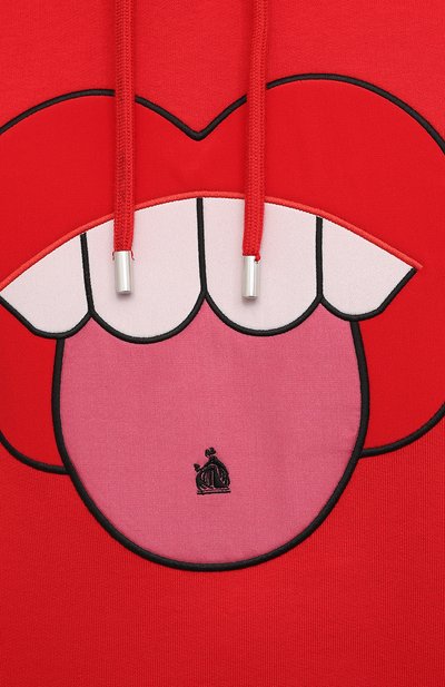 Хлопковое худи LANVIN красного цвета по цене 73450 руб., арт. RM-H00001-J016-E21, фото 5 Хлопковое худи LANVIN, арт. RM-H00001-J016-E21, фото 5