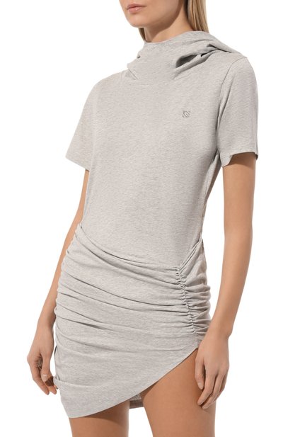 Хлопковое платье GIUSEPPE DI MORABITO серого цвета по цене 35150 руб., арт. 02PSDR356 02295, фото 3 Хлопковое платье GIUSEPPE DI MORABITO, арт. 02PSDR356 02295, фото 3