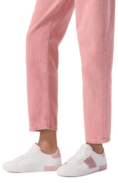 Кожаные кеды portofino vintage DOLCE & GABBANA белого цвета по цене 145500 руб., арт. CK2311/A6N63, фото 3 Кожаные кеды portofino vintage DOLCE & GABBANA, арт. CK2311/A6N63, фото 3