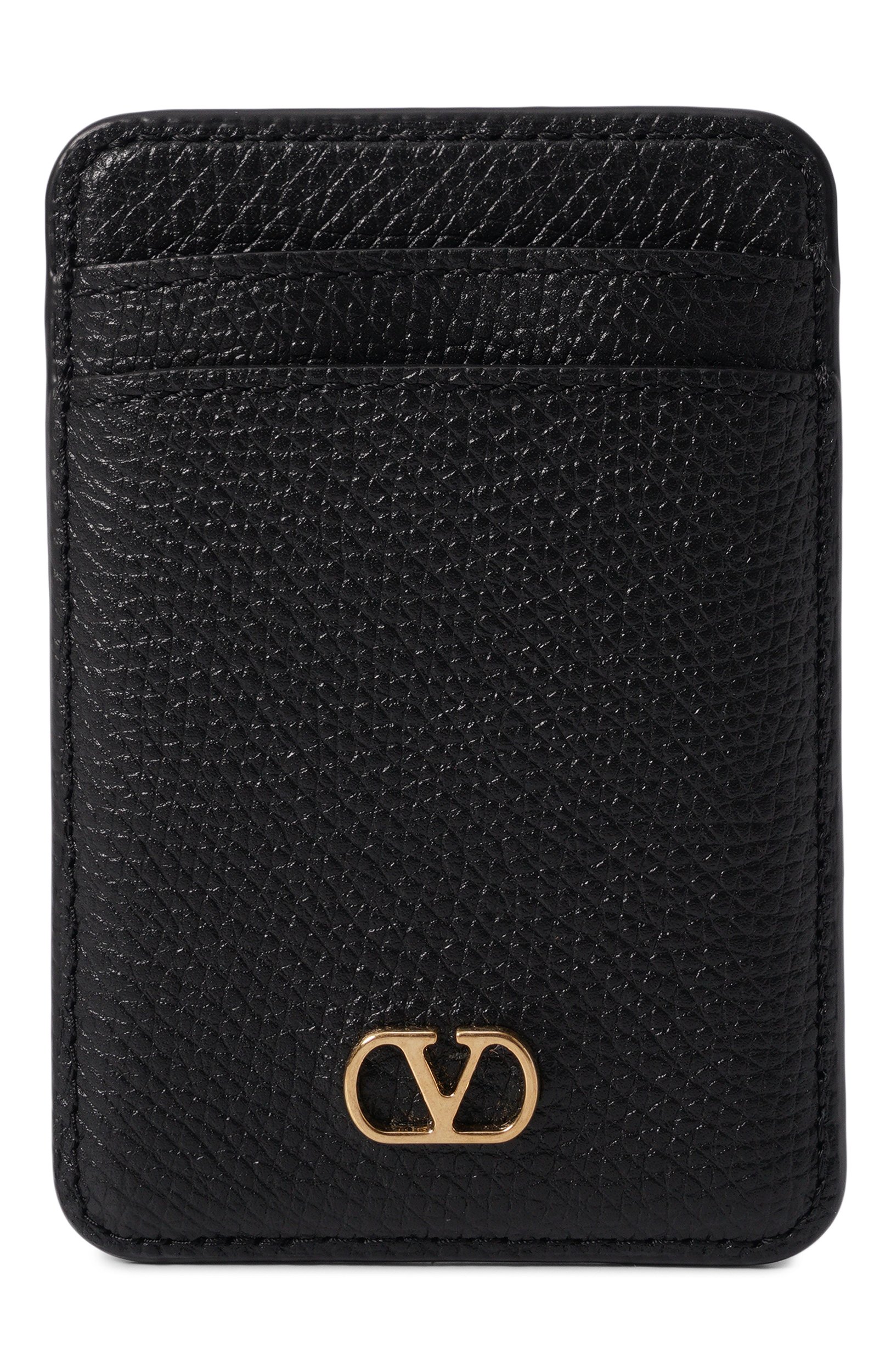 Кожаный футляр для кредитных карт VALENTINO черного цвета по цене 46200 руб., арт. 9W0P0BD4/ZFB, фото 1 Кожаный футляр для кредитных карт VALENTINO, арт. 9W0P0BD4/ZFB, фото 1