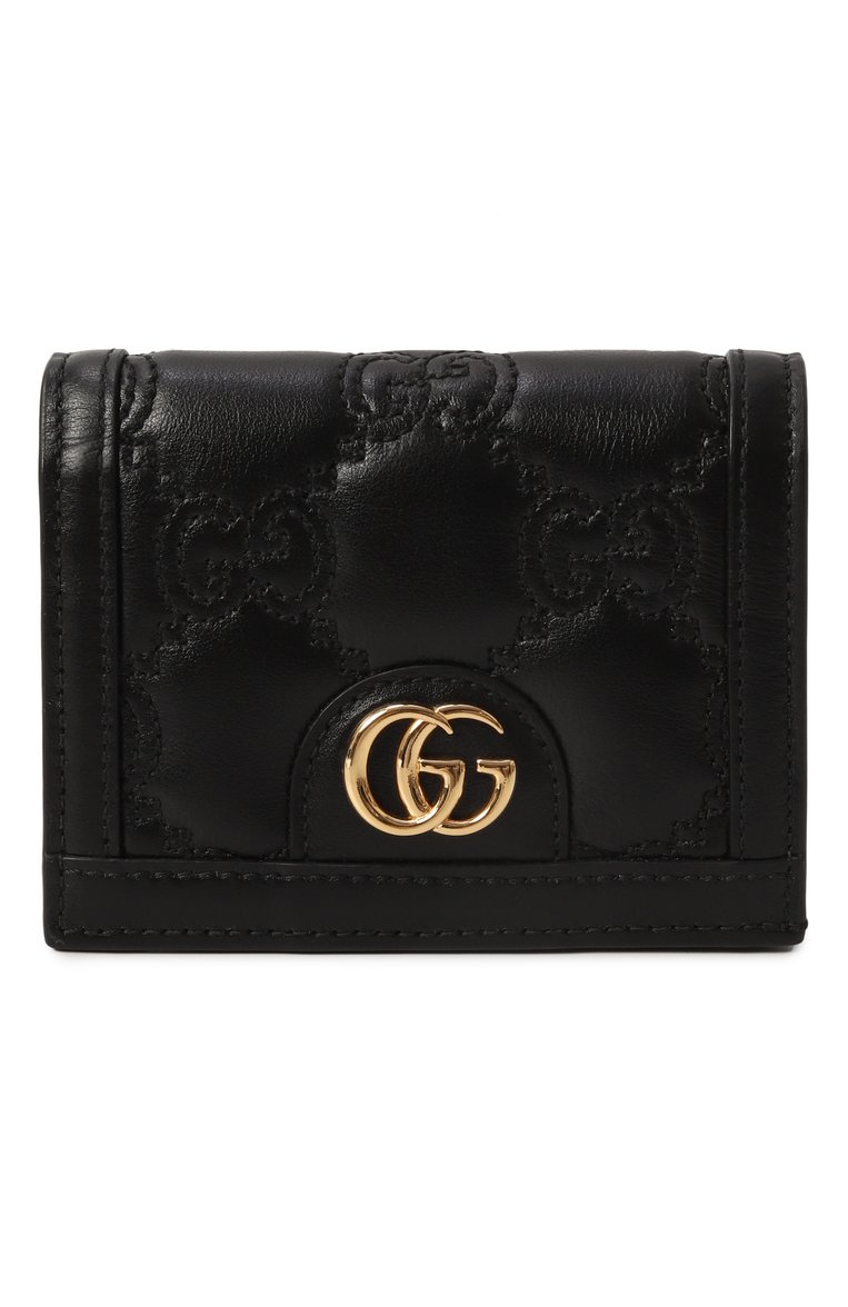 Женские кожаное портмоне GUCCI черного цвета, арт. 723786/UM8IG | Фото 1 (Материал: Натуральная кожа; Материал сплава: Проставлено; Нос: Не проставлено)